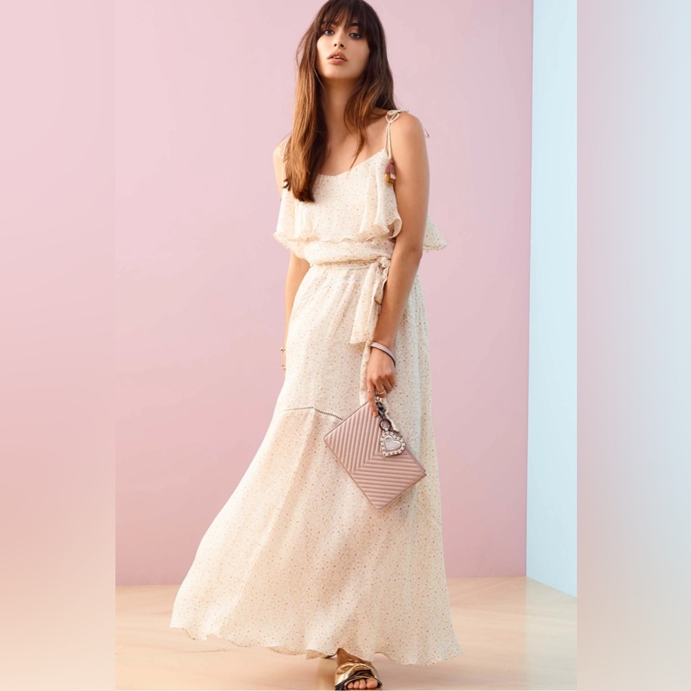 Rebecca Minkoff Decklan Ruffled Floral-print Maxi Dress Size Small